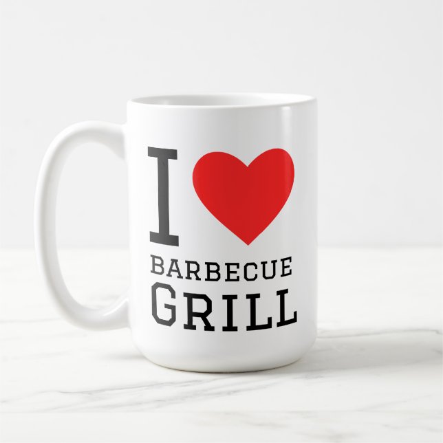 Jag älskar barbecue grill kaffemugg (Vänster)