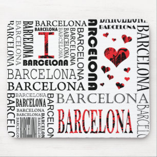Jag älskar Barcelona Mousepad Musmatta