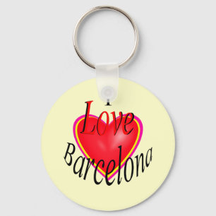 Jag älskar Barcelona! Nyckelring