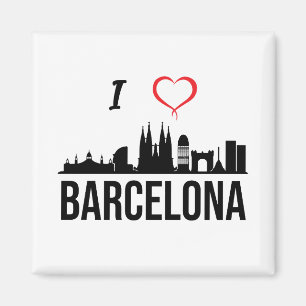 Jag älskar Barcelona Spanien Magnet