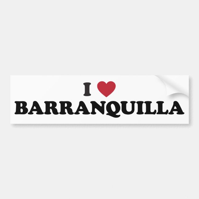 Jag älskar Barranquilla Colombia Bildekal (Framsidan)