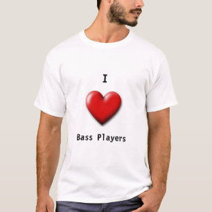 Jag älskar bas- spelare tee shirt