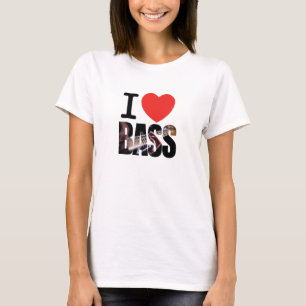 Jag älskar bas t shirt