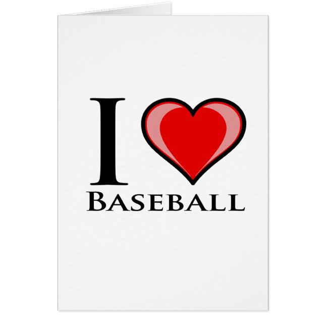 Jag älskar baseball hälsningskort (Framsidan)