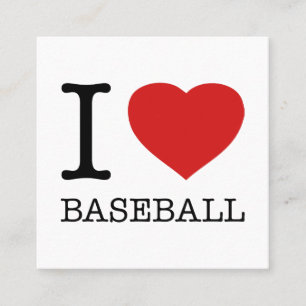 JAG ÄLSKAR BASEBOLL FYRKANTIGT VISITKORT