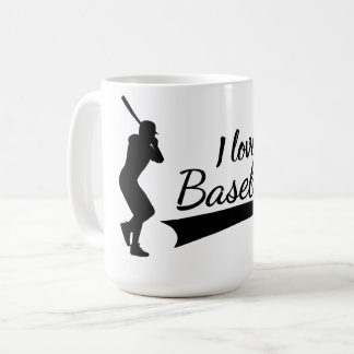 Jag älskar baseboll kaffemugg