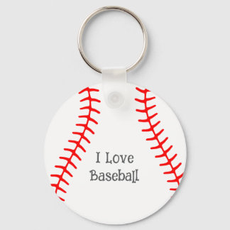 Jag älskar baseboll nyckelring