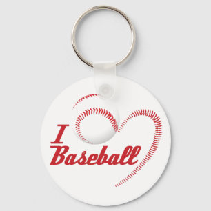 Jag älskar baseboll nyckelring