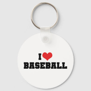 Jag älskar baseboll-nyckelring nyckelring
