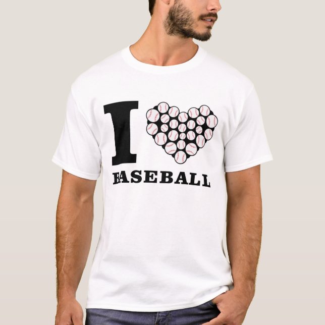 Jag älskar baseboll t shirt (Framsida)