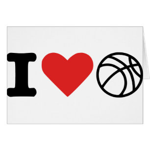 Jag älskar basket hälsningskort