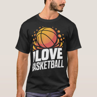 Jag älskar basket passionssprut t shirt
