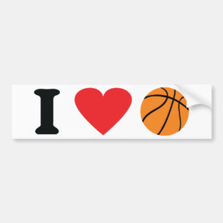 Jag älskar basketsymbolen bildekal