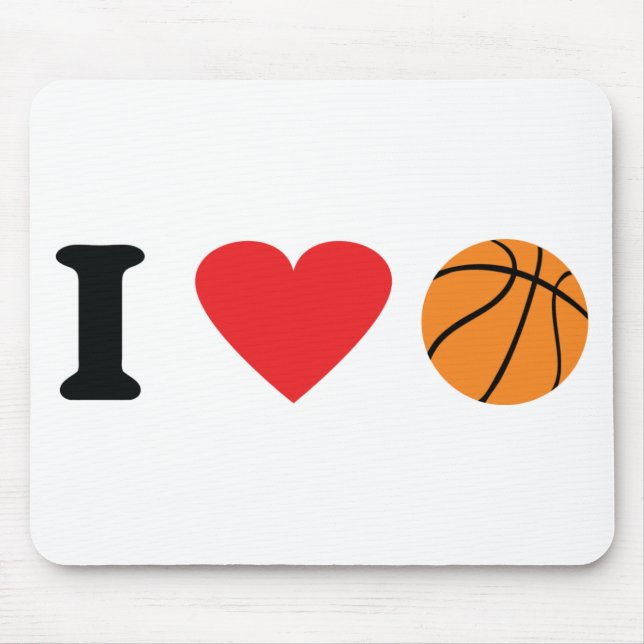 Jag älskar basketsymbolen musmatta (Framsidan)