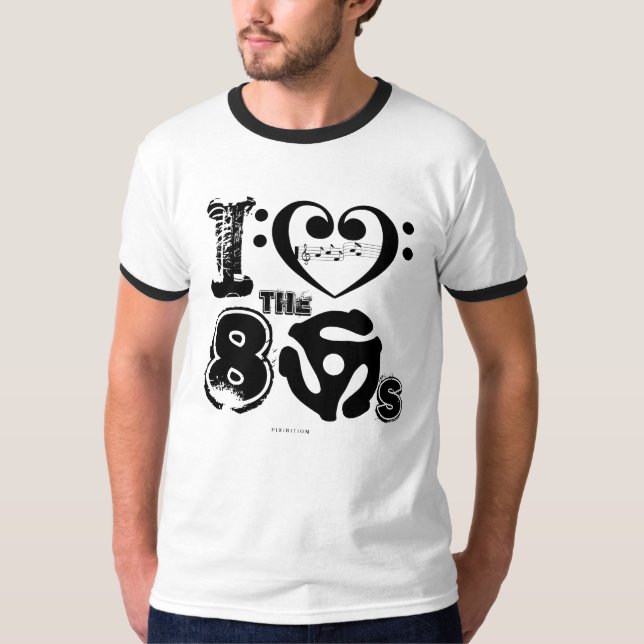 Jag älskar basklaven för 80-talmusikT-tröja Tee Shirt (Framsida)