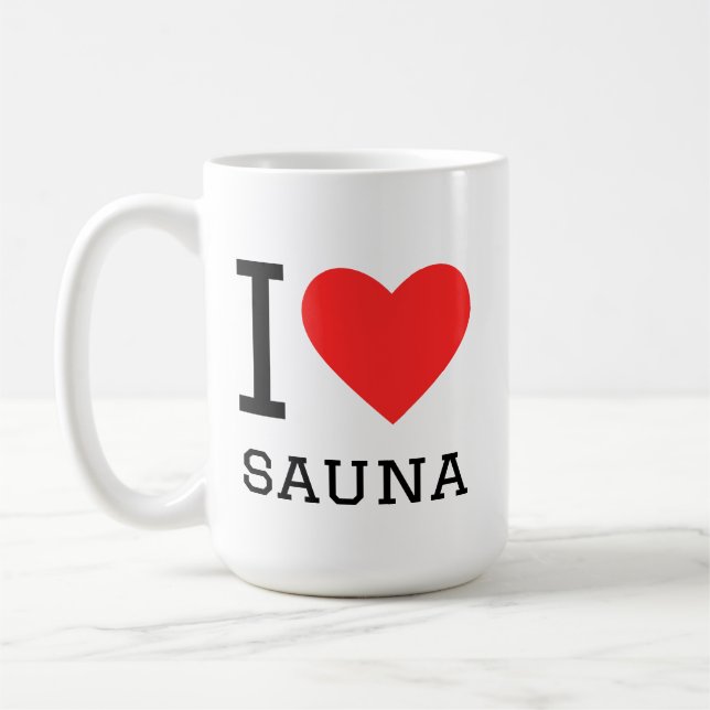 Jag älskar bastu kaffemugg (Vänster)