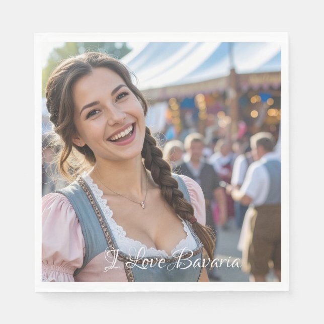 JAG ÄLSKAR BAVARIA PAPPERSSERVETT (Framsidan)