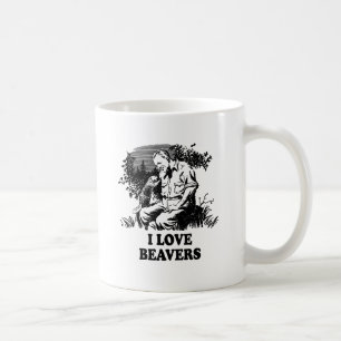 Jag älskar bävrar kaffemugg