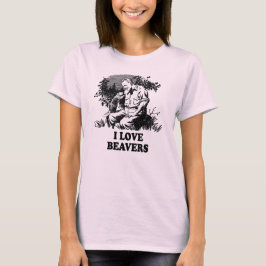 Jag älskar bävrar t-shirt