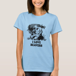 Jag älskar bävrar t shirt