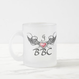 Jag älskar bbc frostad glasmugg