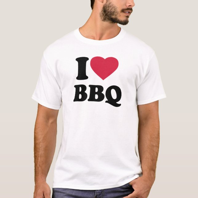 Jag älskar BBQ - grillfest Tee (Framsida)