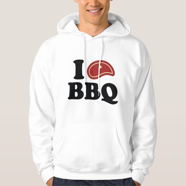 Jag älskar BBQ Hoodie (Framsida)