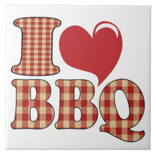 Jag älskar BBQ Kakelplatta