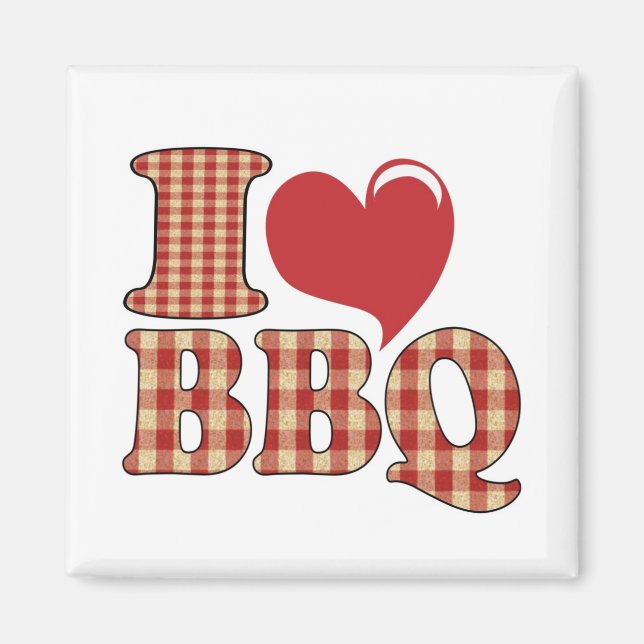 Jag älskar BBQ Magnet (Framsidan)