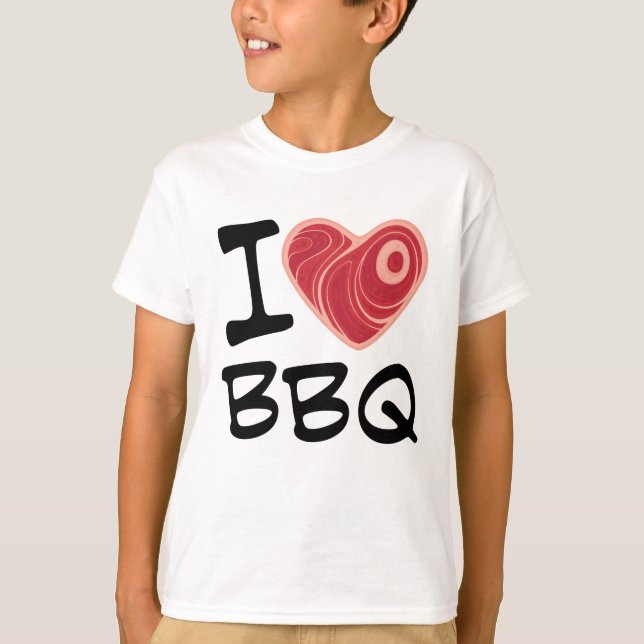 Jag älskar BBQ T Shirt (Framsida)