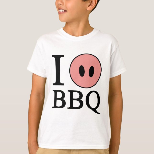 Jag älskar BBQ T-shirt (Framsida)