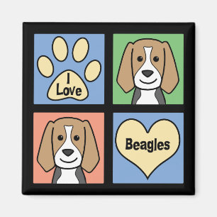 Jag älskar Beagles Magnet
