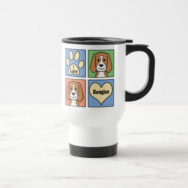 Jag älskar Beagles Resemugg (Höger)
