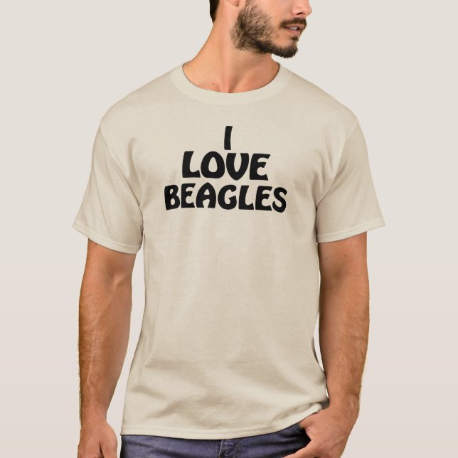 Jag älskar Beagles T-shirt (Framsida)
