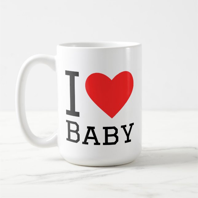 Jag älskar bebis kaffemugg (Vänster)