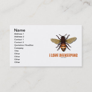 Jag älskar Beekeeping (biet) Visitkort