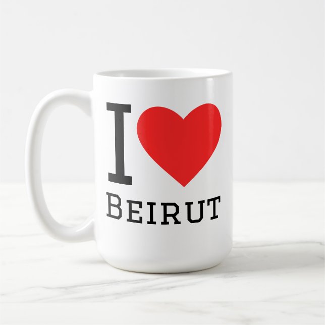 Jag älskar Beirut  Kaffemugg (Vänster)