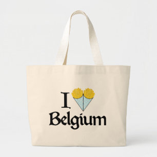 Jag älskar Belgien Jumbo Tygkasse