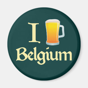 Jag älskar Belgien Magnet