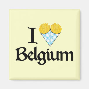 Jag älskar Belgien Magnet