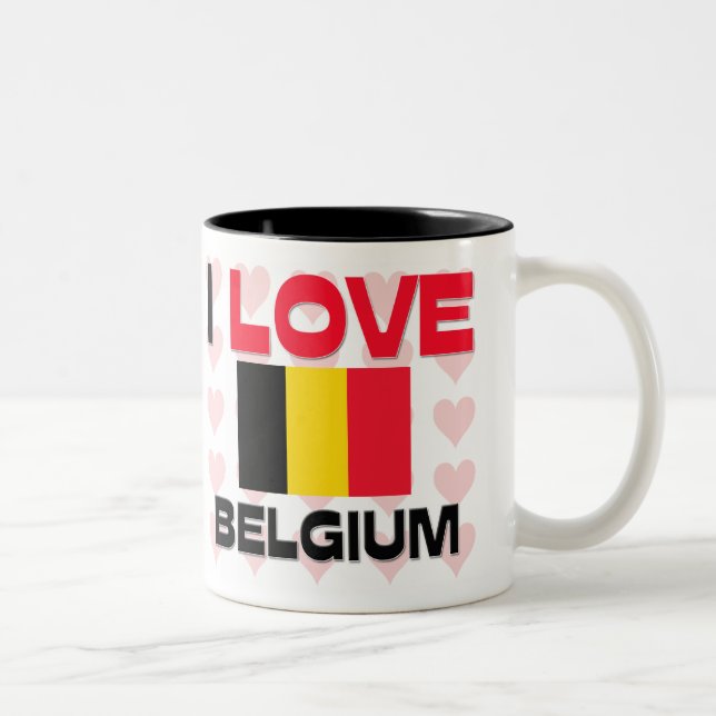 Jag älskar Belgien Två-Tonad Mugg (Höger)