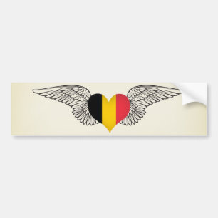 Jag älskar Belgien -vingar Bildekal