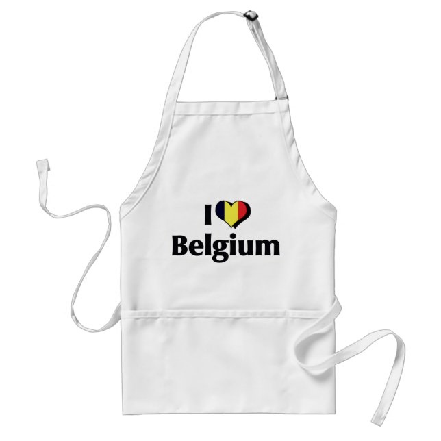 Jag älskar Belgiens flagga Förkläde (Framsidan)