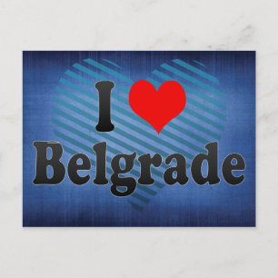 Jag älskar Belgrade, Serbia Vykort