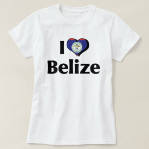 Jag älskar Belize flagga T-shirt