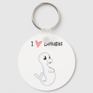 Jag älskar Belugas Keychain Nyckelring