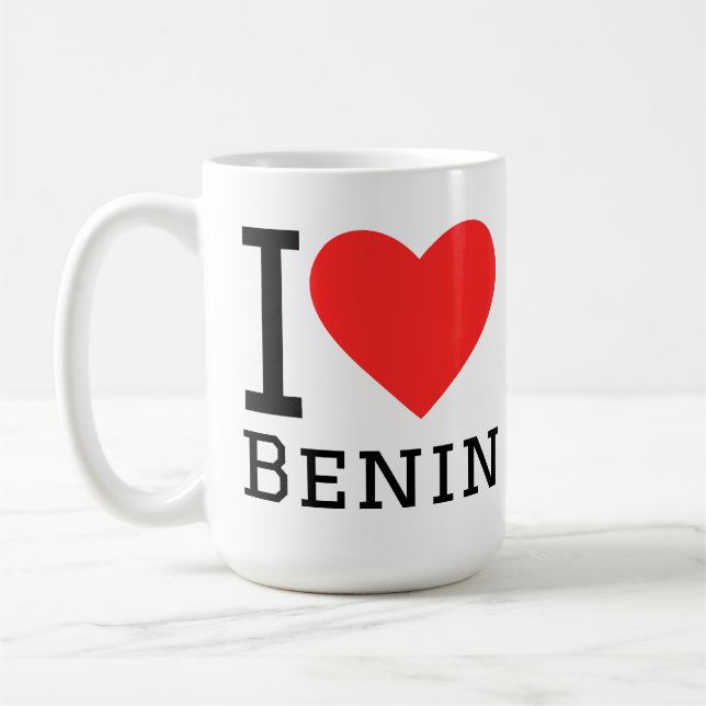 Jag älskar Benin Kaffemugg (Vänster)