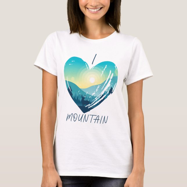 Jag älskar berg  t shirt (Framsida)