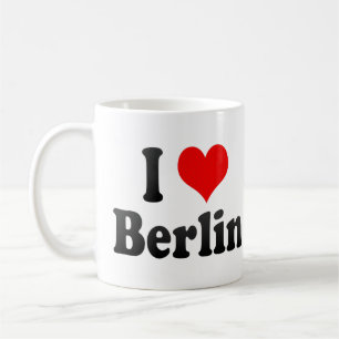 Jag älskar Berlin, Tyskland. Ich Liebe Berlin, Kaffemugg