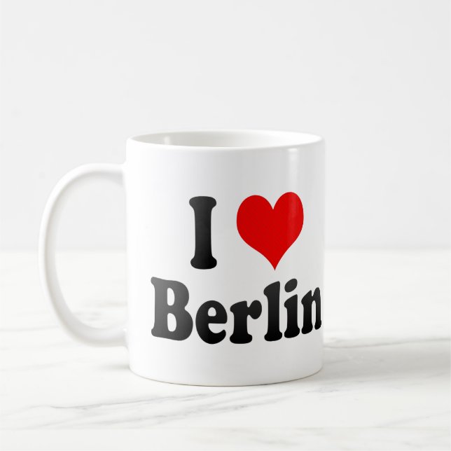 Jag älskar Berlin, Tyskland. Ich Liebe Berlin, Kaffemugg (Vänster)